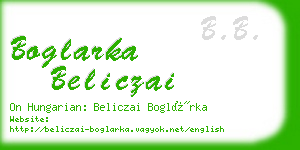 boglarka beliczai business card